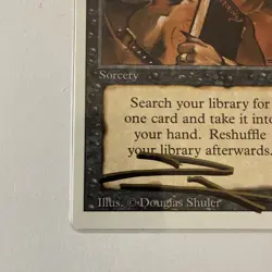 MTG: Shadow Signed by Douglas Shuler - Demonic Tutor - Revised 3rd Edition - NM - Image 4