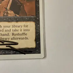 MTG: Shadow Signed by Douglas Shuler - Demonic Tutor - Revised 3rd Edition - NM - Image 5