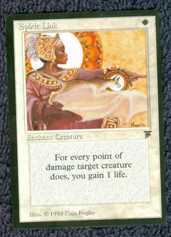 SPIRIT LINK uncommon 1994 LEGENDS Magic the Gathering Light play - Image 1