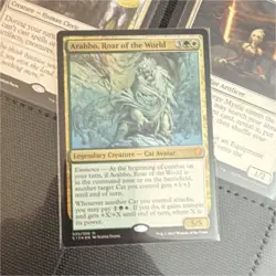 MTG Arahbo, Roar of the World Legendary Creature Mythic - Foil - Image 1