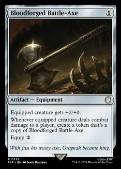 MTG Bloodforged Battle-Axe NM-Mint Universes Beyond: Fallout - Image 1
