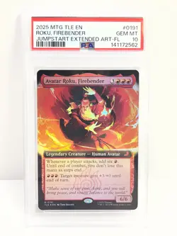 Magic MTG Avatar The Last Airbender Avatar Roku Firebender Extended Art PSA 10 - Image 1