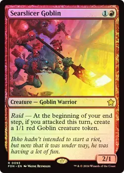 Searslicer Goblin (0093) - Foundations - Rare (Foil) - Image 1