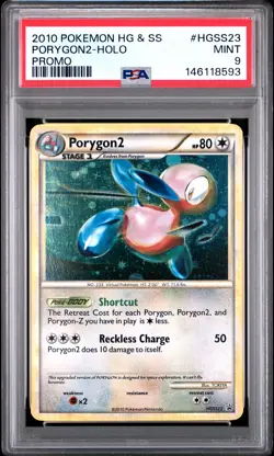 2010 POKEMON HEARTGOLD & SOULSILVER PROMO #HGSS23 PORYGON2-HOLO PSA 9 - Image 1