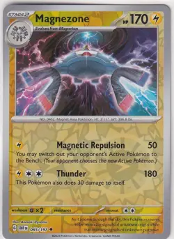 Pokemon OBF Obsidian Flames Magnezone 065/197 Reverse Foil (NM) - 1043 - Image 1