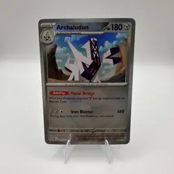 Archaludon Pokemon Prismatic Evolutions 070/131 Master Ball Pattern Holo NM - Image 2