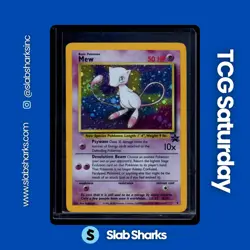 1999 POKEMON WIZARDS BLACK STAR PROMO POKEMON LEAGUE #9 MEW HOLO SWIRL - Image 1