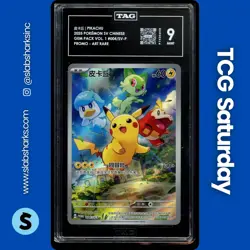 2025 POKEMON SV CHINESE GEM PACK VOL. 1 #004 PIKACHU ART RARE PROMO TAG 9 - Image 1
