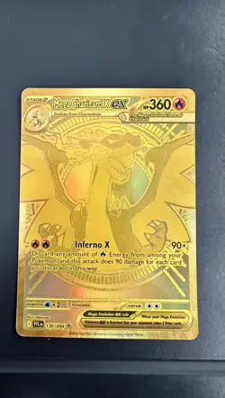 Mega Charizard X ex Gold 130/094 Pokemon Phantasmal Flames - Image 1