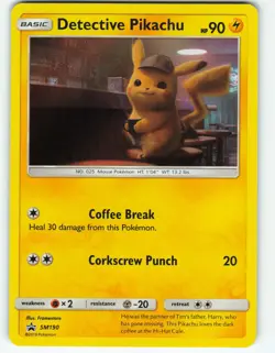 Detective Pikachu - Holo - #SM190 Black Star Promo - Pokemon TCG - 2019 - Image 1