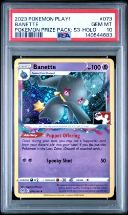 2023 POKEMON PLAY! POKEMON PRIZE PACK: SERIES 3 HOLO #073 BANETTE PSA 10 - Image 1