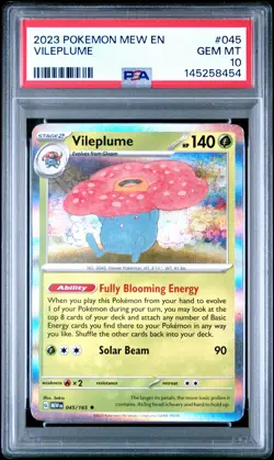 2023 POKEMON MEW EN-151 #045 VILEPLUME PSA 10 - Image 1