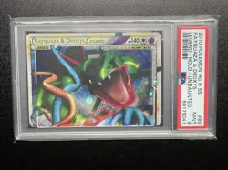 Pokemon Rayquaza & Deoxys LEGEND PSA 9 Undaunted HGSS 89 Heart Holo Top Half - Image 1