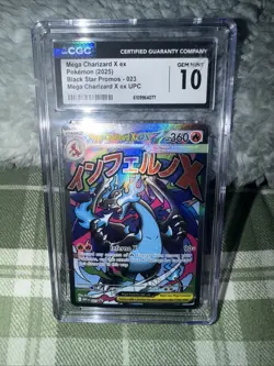 CGC GEM MINT 10 Mega Charizard X ex BLACK STAR PROMO (023) POKEMON ENGLISH - Image 1
