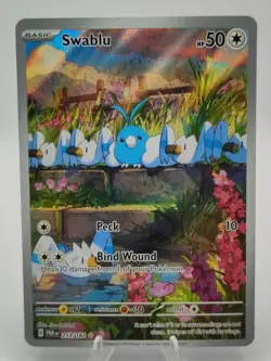 Swablu 213/182 SV04: Paradox Rift Illustration Rare Full Art Holo Pokemon TCG - Image 1