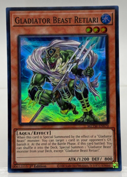 Yu-Gi-Oh! TCG Gladiator Beast Retiari MZTM-EN070 Super Rare NM/M - Image 1