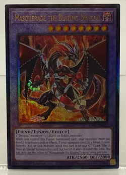 Yu-Gi-Oh! Masquerade the Blazing Dragon RA02-EN022 Prismatic Ultimate Rare NM/M - Image 1