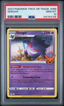 2023 POKEMON TRICK OR TRADE #066 GENGAR PSA 10 - Image 1