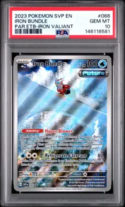 2023 POKEMON SVP EN-SV BLACK STAR PROMO #066 IRON BUNDLE PSA 10 - Image 1