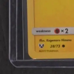 2017 POKEMON SHINING LEGENDS PIKACHU COSMOS HOLO #28/73 - Image 4