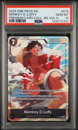 2025 ONE PIECE PREMIUM COLLECTION BEST SELECTION VOL.3 MONKEY D. LUFFY PSA 10 - Image 1