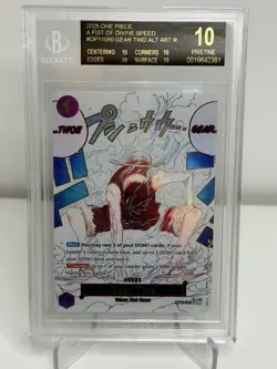 One Piece TCG Gear Two Event Alt Art OP11-080 BGS 10 Black Label - Image 1