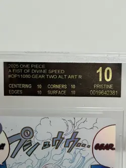 One Piece TCG Gear Two Event Alt Art OP11-080 BGS 10 Black Label - Image 3