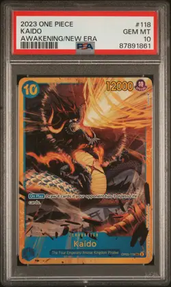 PSA 10 2023 One Piece Op05-Awakening Of The New Era #118 Kaido GEM MT - Image 1