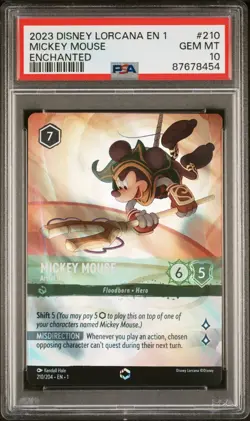 2023 DISNEY LORCANA EN 1-THE FIRST CHAPTER MICKEY MOUSE - ARTFUL ROGUE PSA 10 - Image 2