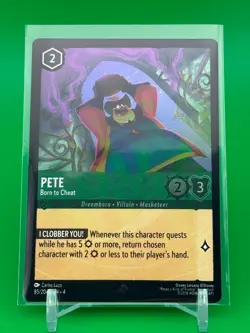 Pete Born to Cheat 85 Disney Lorcana Ursula's Returns Super Rare EN 4 Cold Foil - Image 1