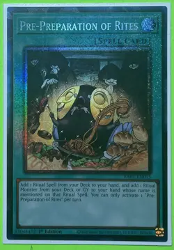 Yugioh Pre-Preparation of Rites Prismatic Collector's Rare RA01-EN055 1st NM - Image 1