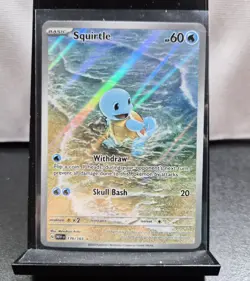Pokemon Squirtle 170/165 Sv: Scarlet & Violet 151 Holo Illustration Rare Card - Image 1