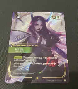 League of Legends Irelia Overnumbered Signature Champion Unit Holo Card English - Image 1
