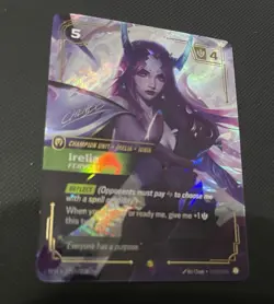 League of Legends Irelia Overnumbered Signature Champion Unit Holo Card English - Image 3