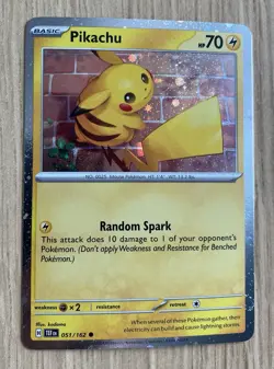 Pikachu 051/162 - Cosmos Holo - Pokemon Card - NM - 1¢ start! - Image 1