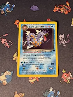 Pokemon Cards Dark Gyarados 8/82 Holo Rare Team Rocket UNLIMITED - (LP+) - Image 1