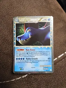 Feraligatr 108/123 Heartgold Soulsilver Prime Ultra Rare Pokemon Card Near Mint - Image 1