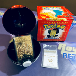1999 23K Gold Plated Charizard Card Burger King Red Box Pokemon - Pokeball CIB - Image 1