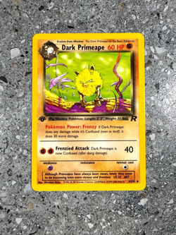 Pokemon TCG Cards 1st Edition Dark Primeape 43/82 Team Rocket Uncommon - Image 1