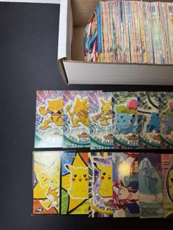Huge Collection Bulk Lot of 400+ Pokemon Cards Topps and PokeTrivia HP-DAMAGED - Image 2