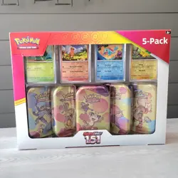 Pokemon Trading Card Game Scarlet & Violet 151 - Tins (5-Pack Bundle) In Box NEW - Image 1
