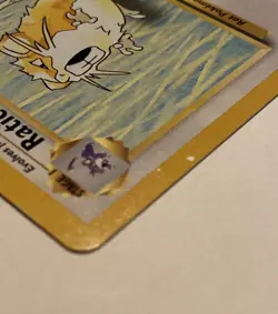 Raticate Pokemon Card Base Set 40/102 Excellent LP Print Error - Image 5