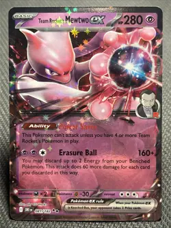 Team Rockets Mewtwo EX 081/182 Destined Rivals Holo Ultra Rare Card NM Condition - Image 1