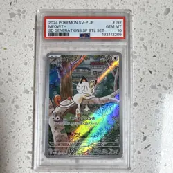 Pokemon TCG Meowth Promo Holo 192/SV-P Sv-P Promotional Cards PSA 10 Japanese - Image 1