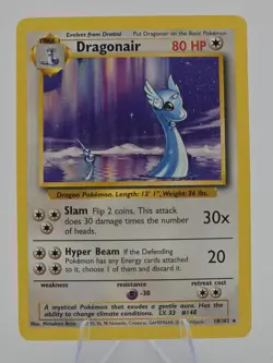 Dragonair Pokemon TCG Base Set Card 18/102 Wizards 1999 - Lightly Played - Image 1