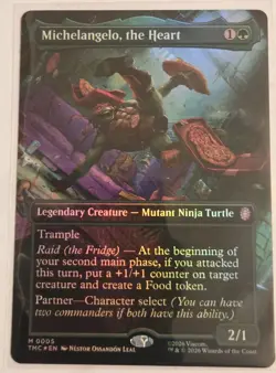 Michelangelo, the Heart (0005) (Borderless) Commander: Teenage Mutant Ninja... - Image 1