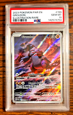 Groudon Illustration Rare #199|PSA GEM MT 10|2023 SV Paradox Rift|Pokemon TCG - Image 1