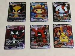 6Pikachu Pokemon Card Holo GX VSTAR VMAX GX EX Cosplay Art - READ DESCRIPTION - Image 1