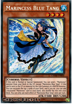 YUGIOH CHIM-EN004 Marincess Blue Tang Secret Rare 1st Edition NM - Image 1