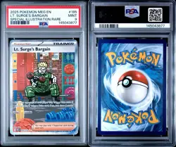 Pokemon TCG Lt. Surge's Bargain PSA 9 - Image 3